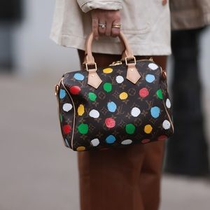 Brand New Louis Vuitton Yayoi Kusama Monogram Speedy 25 2Way Bag Limited Edition